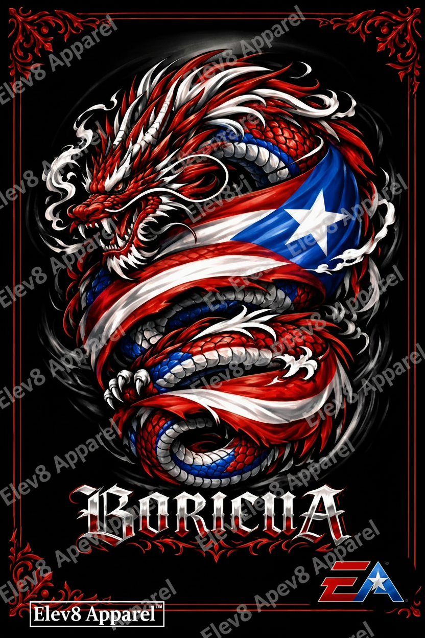 Boricua Dragon Graphic Tee